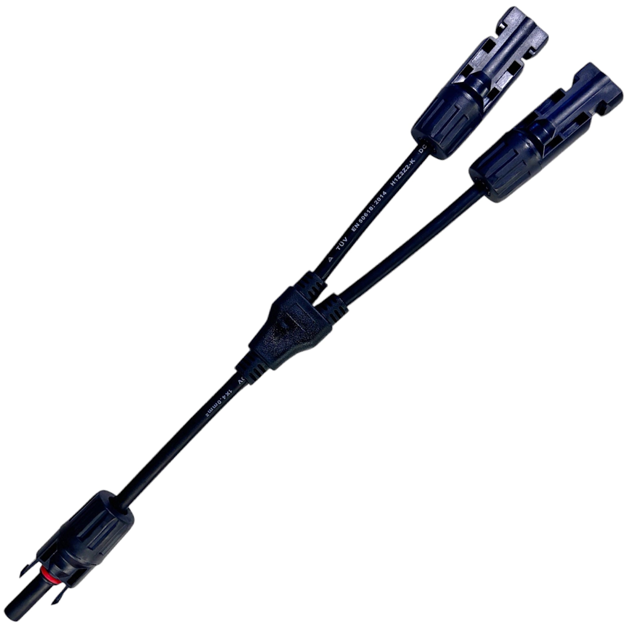 MC4-Y 1500V 4.0 mm² 30A Solar Branch Cable Pair, 30cm - Parallel Connection for PV Panels