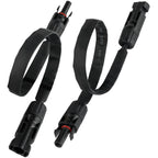 35cm Super Flat Cable MC4 Solar Extension Cable - Ultra‑Thin Under Door/Window Pass‑Through Design