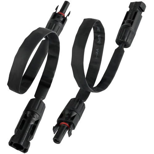 35cm Super Flat Cable MC4 Solar Extension Cable - Ultra‑Thin Under Door/Window Pass‑Through Design