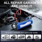 Ozio 4-in-1 12V Jump Starter 1500A + 150PSI Air Compressor, 8400mAh Power Bank & LED SOS Light