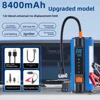 Ozio 4-in-1 12V Jump Starter 1500A + 150PSI Air Compressor, 8400mAh Power Bank & LED SOS Light